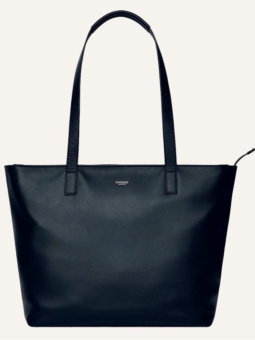 Knomo Full Grain Leather Black Tote